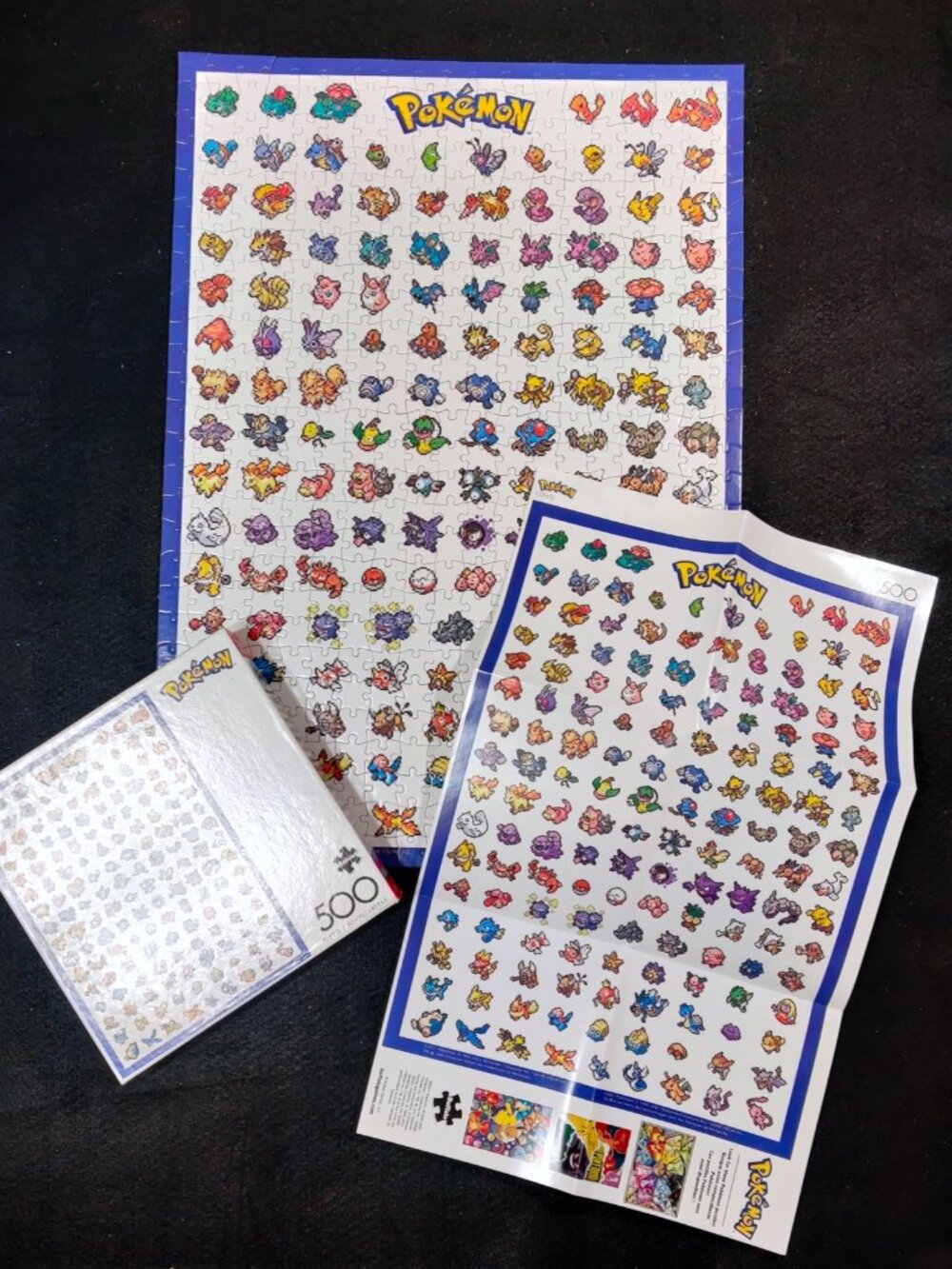 Pokemon Kanto Pixel Characters Puzzle 500 pieces + Poster Buffalo Games Retro